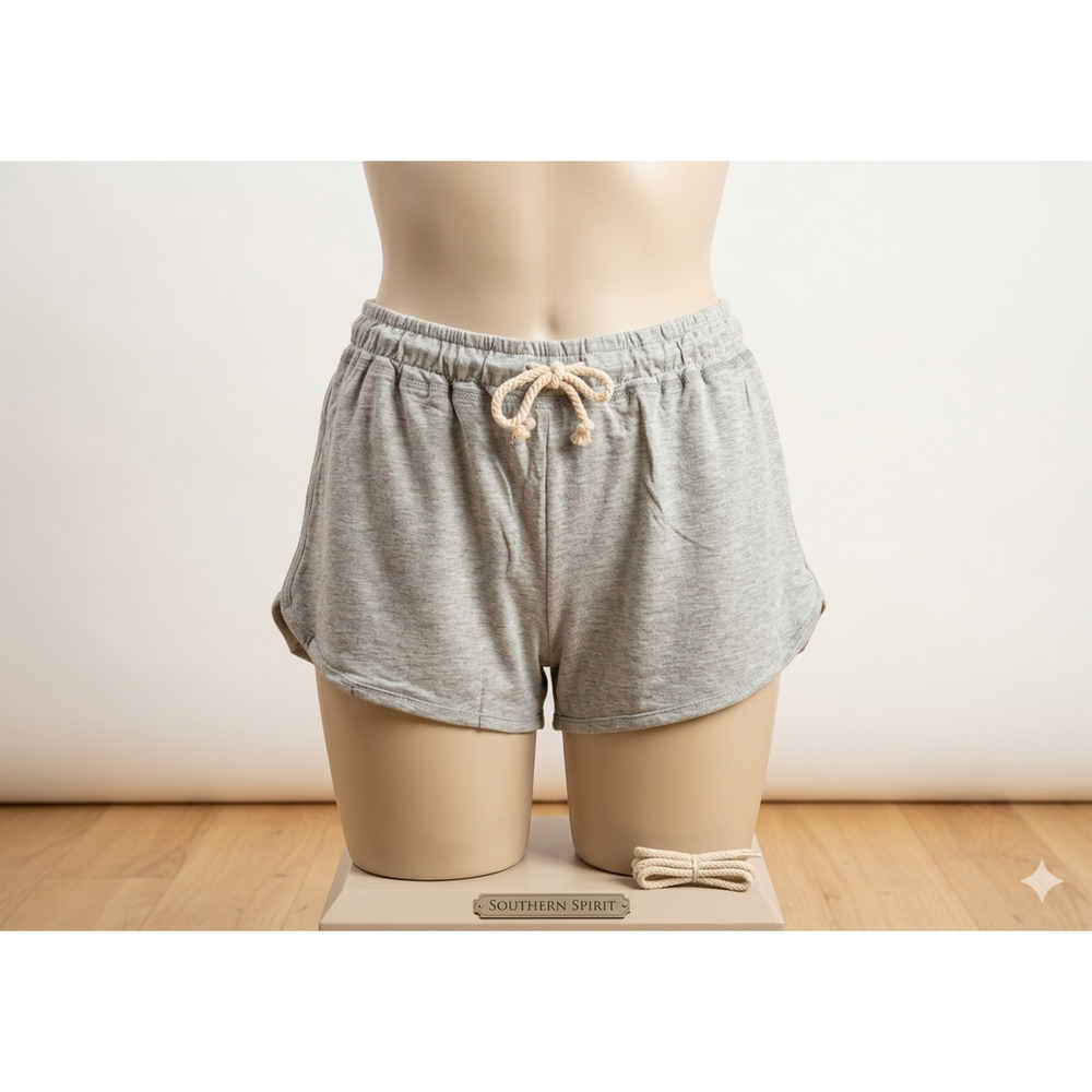 NWT Southern Spirit Heather Grey Smocked Lounge Shorts - Women's Size XL